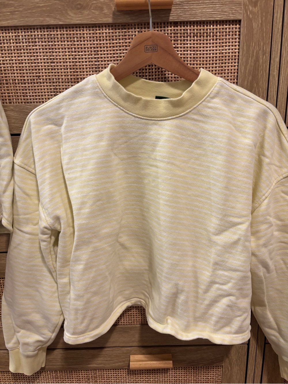 wild fable Butter Yellow Striped Sweater, Shorts and Bra - Picture 2 of 5